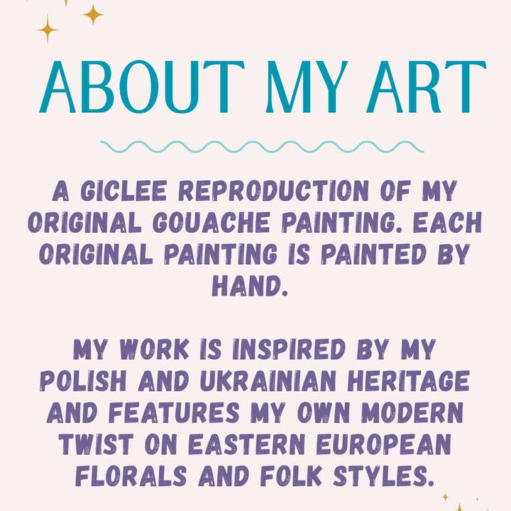 Islay's Terrace - Wholesale Art Print - Folk Poppies 8x10 Art Print2