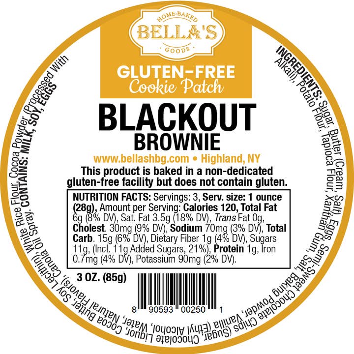 Bella's Home-Baked Goods - Wholesale Brownie - Gluten-free Blackout Brownie1