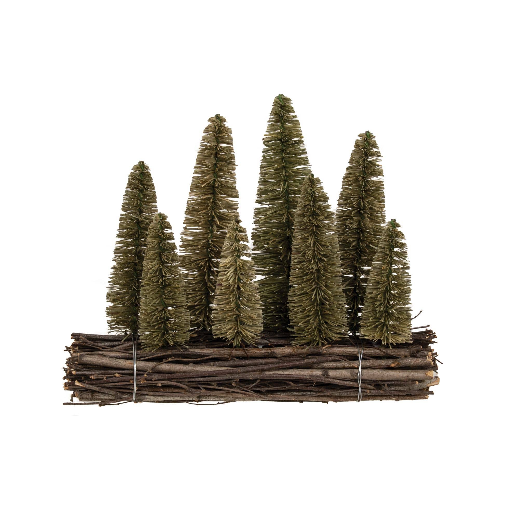 Bright Ideas – wholesale Juldekoration – Flaskborstgranar på trästubbe0