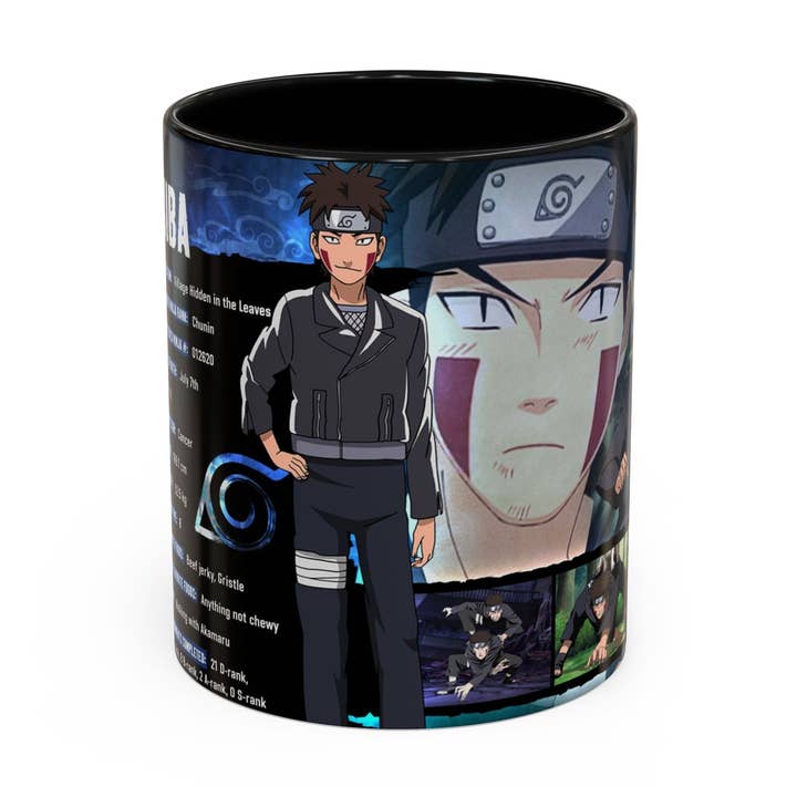 Kiba Collage Coffee Mug | Naruto Shippuden Design (11/15oz) for wholesale by Le Paperie Co