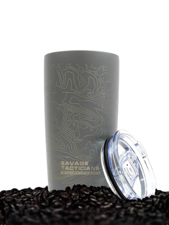Topo - Gray 20 oz Tumbler for wholesale by SAVAGE TACTICIANS