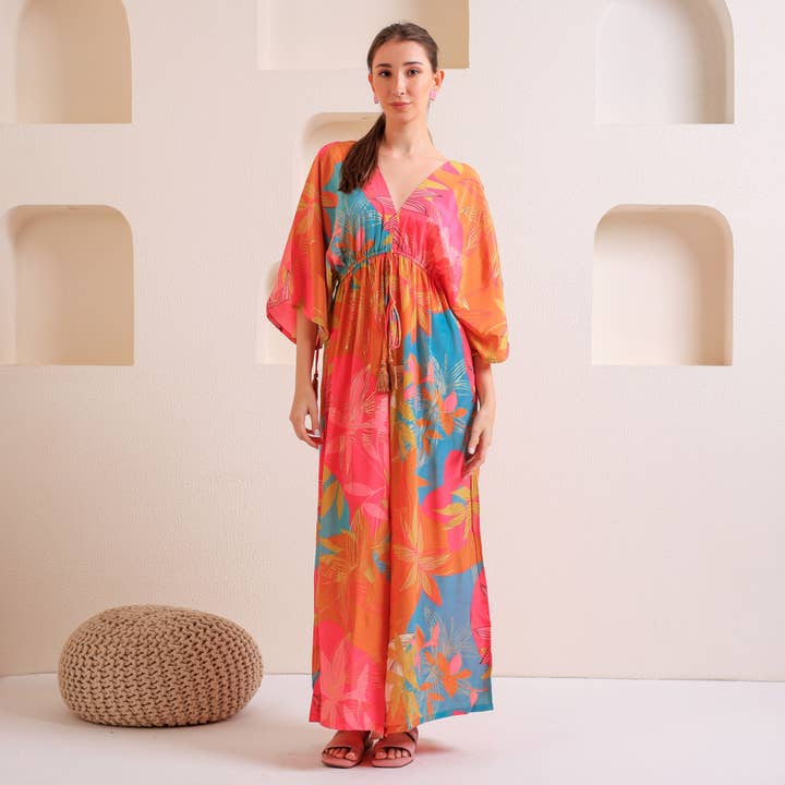 Single Color Tropical Breeze Floral Jumpsuit Romper Pink for wholesale on Faire2