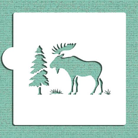 Pochoir pour biscuits et artisanat d'orignal pour la vente par Designer Stencils