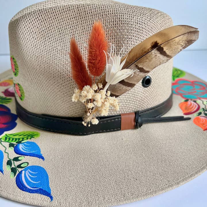 Withered Whimsy - Wholesale Hat Accessory - Women's - Hat feathers - Rust and Neutral "Terracotta"