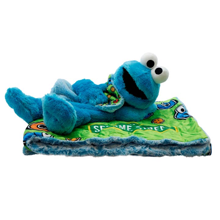 Sesame Street Cookie Monster Blankie Bestie Blanket & Plush for wholesale by OrangeOnions