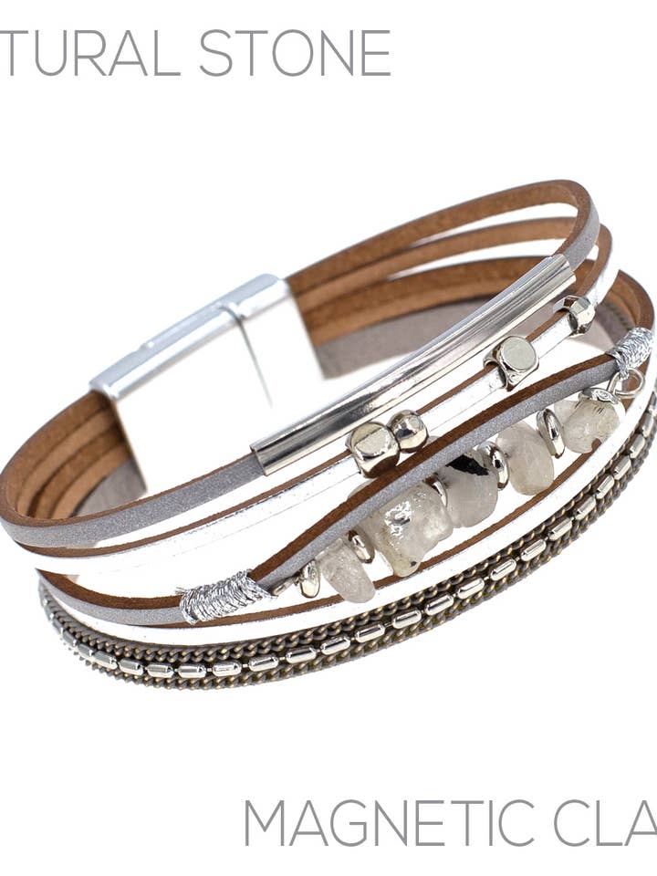 Natural Stone Magnetic Bracelet for wholesale by Accessorize Me