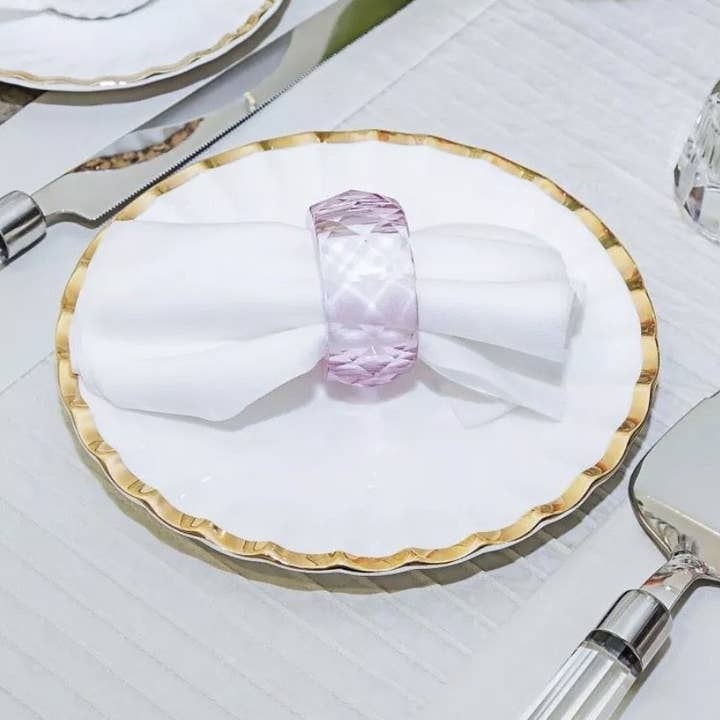 Rosa Crystal Servettringar för wholesale av Lainy Home