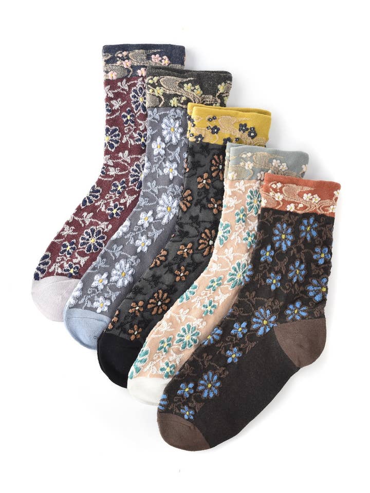 Rufia – Capsule Garden Bloom Crew Socks for wholesale by Funkyrel® Atzbranding Limited