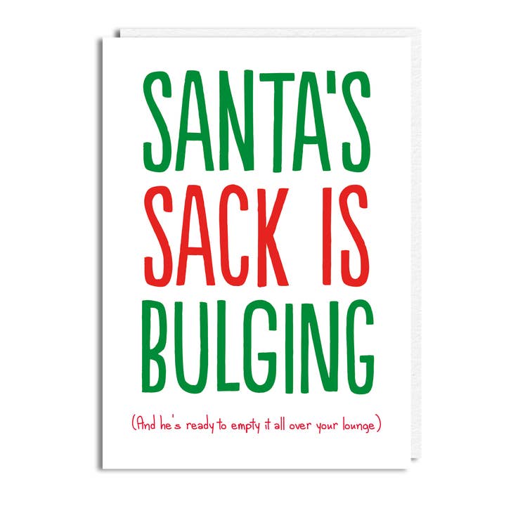 Funny Christmas Card - ‘Sack’ for wholesale by The Buddy Fernandez Card Company
