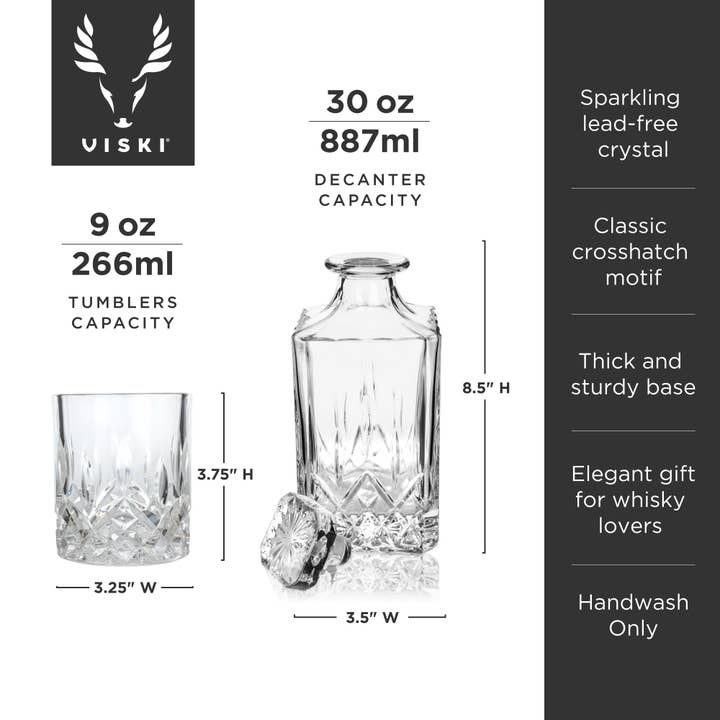 Viski - Vente Carafe - Ensemble de 3 carafe à whisky en cristal et gobelets Admiral™7