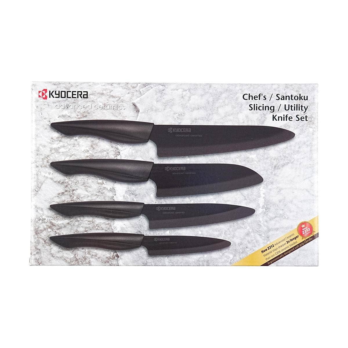 Kyocera International, Inc. - Wholesale Knife Set - INNOVATIONBLACK® 4-PIECE CERAMIC KITCHEN KNIFE SET1
