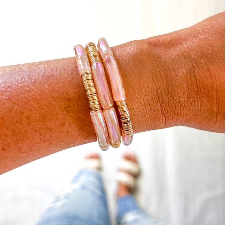 Savvy Bling - Wholesale Beaded Bracelet - Metallic Tube Bracelets71