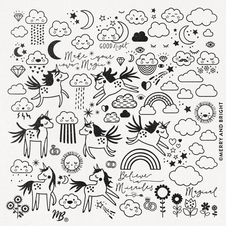 Merry and Bright - Wholesale Rubber/Decorative Stamp - Stamp Cloud 20 x 15 mm1