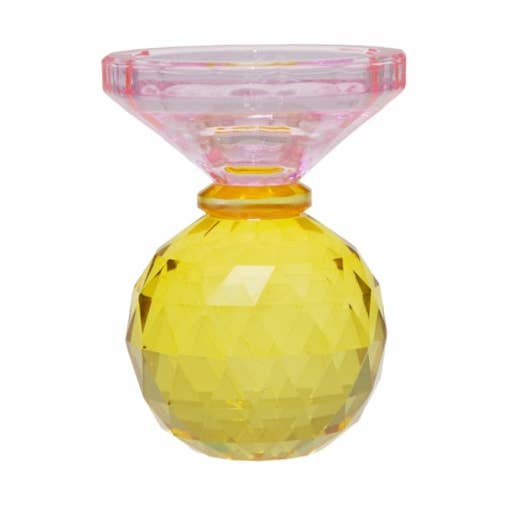 Kerzenhalter Bernstein und Rosa h10cm für den Großhandel von AULICA