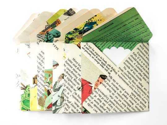 Moonbeam Mercantile – Engroshandel Konvolutter – 10 vintage papir små kuverter, genbrugshåndlavet