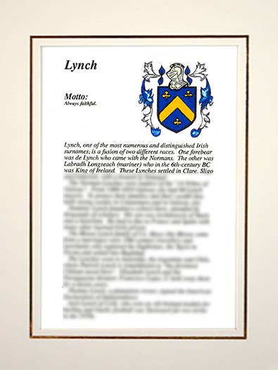Lynch for engroshandel hos Family Histories