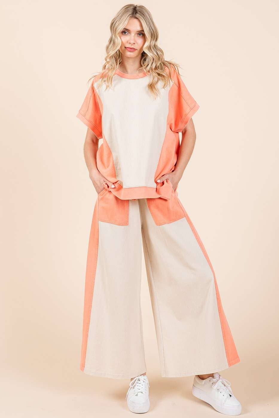 mittoshop – Großhandel Tunika – Damen – ÜBERGROSSES KURZARMSHIRT IM FARBBLOCKDESIGN9