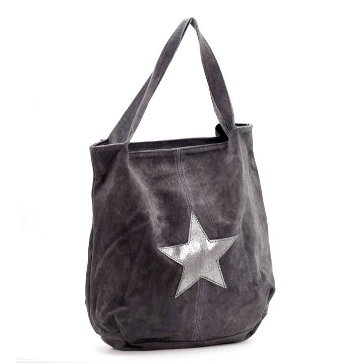 Tempest Designs – wholesale Tote bag – Women's – Semi metallic star suede bag1