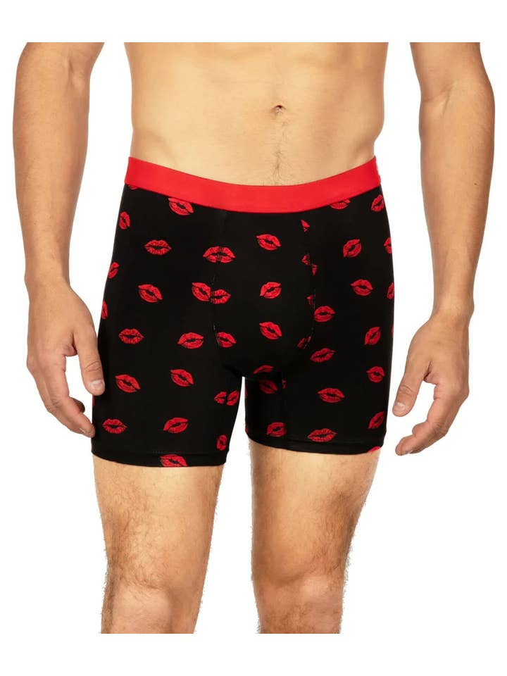 Tipsy Elves - Wholesale Underwear - Men's - Men's Kiss Attack Boxers & Socks Valentine's Day Gift Set