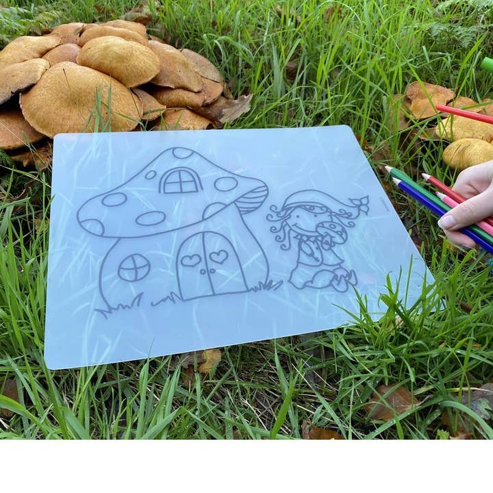 Farvelægningsbare bordskåner med svamp og nissepige for engroshandel hos Edwali