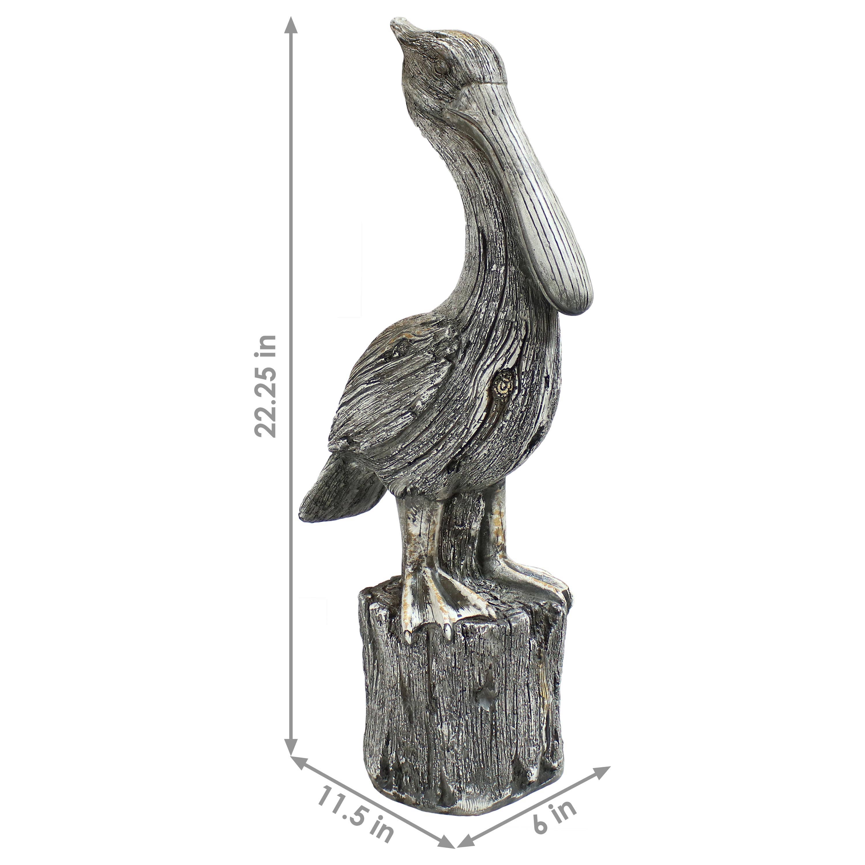 Sunnydaze Decor - Wholesale Outdoor Ornament/Decor - Pelican Perch Outdoor Polystone Garden Statue - 22 in2