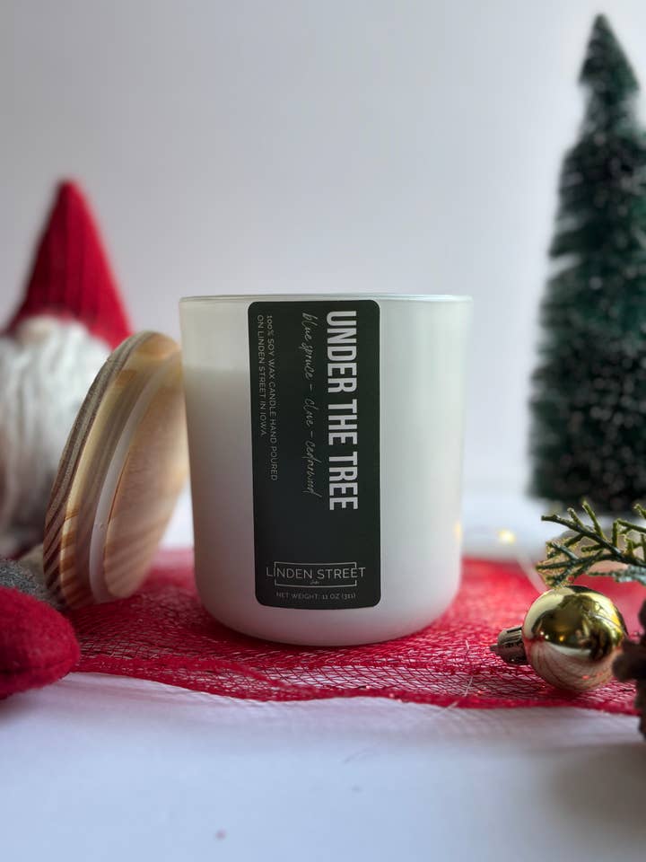 Under the Tree 11 oz Soy Candle - Home Decor & Gifts for wholesale by Linden Street Studio