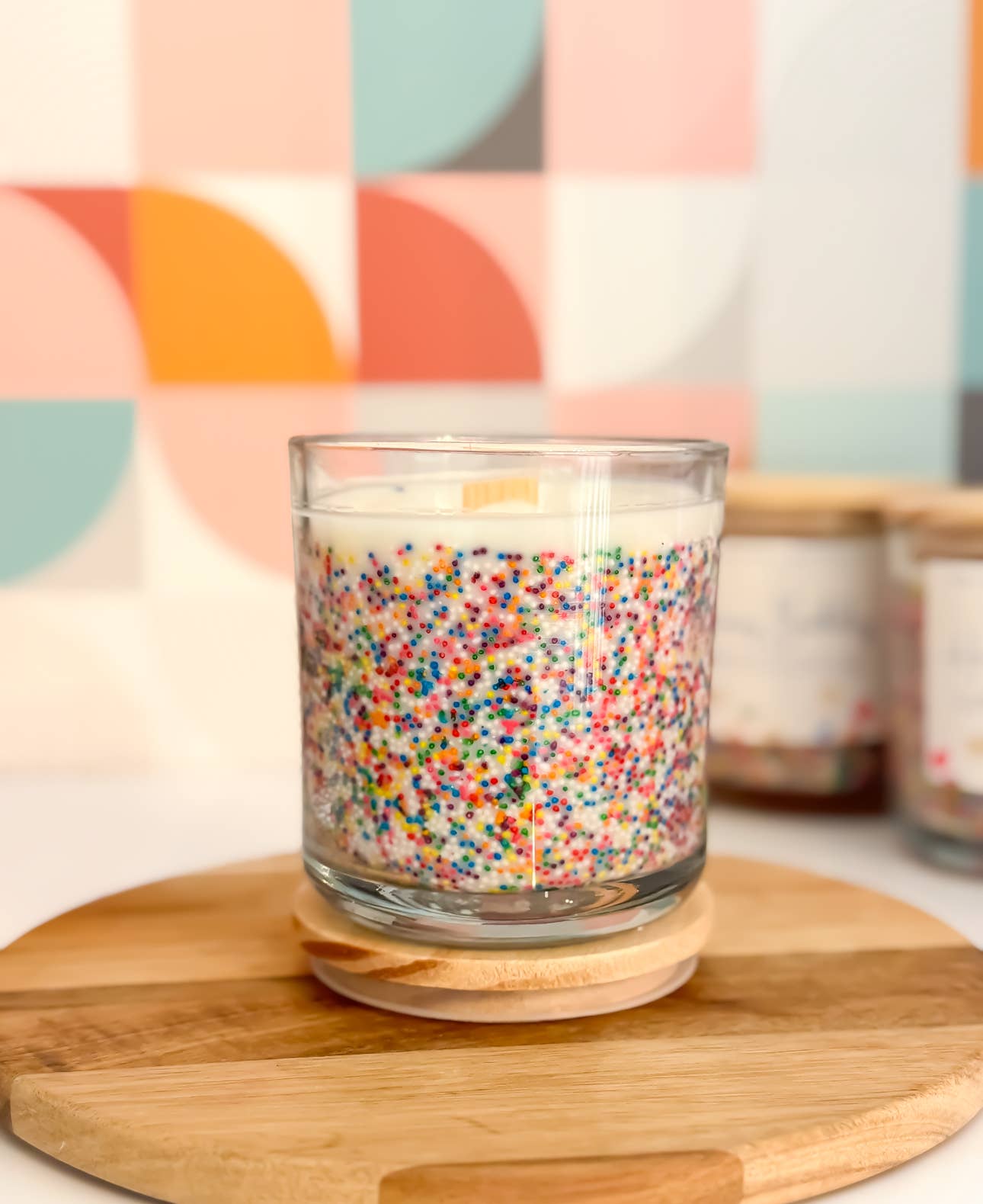 Spirit Glow Home & Body Essentials - Wholesale Jar/Filled Candle - Confetti Cake Birthday Candle  - 11 oz. 2