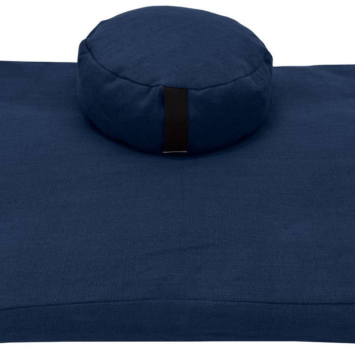 Bean Products - Wholesale Meditation Supplies - Zafu and Zabuton Meditation Cushion Set - Hemp fabric, Organic Buckwheat Hulls3