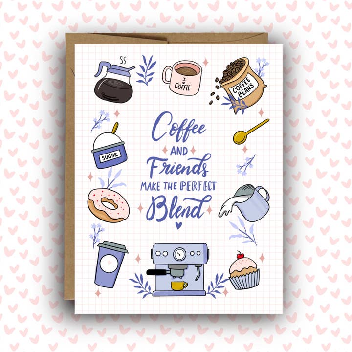 Tarjeta Coffee and Friends Make the Perfect Blend para venta al por mayor de A M A N D A H O L D E N D E S I G N S