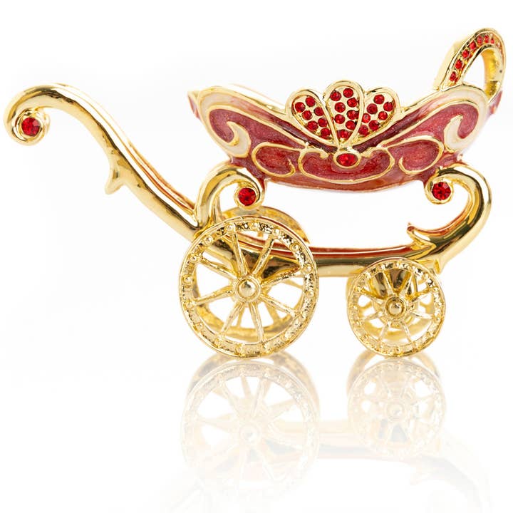 Keren Kopal - Wholesale Sieradendoos/organizer - Red vintage kinderwagen Trinket Box kinderwagen14