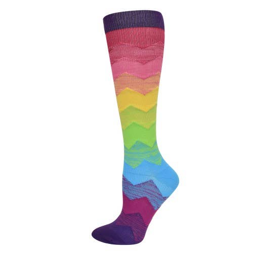 Think Medical Wholesale - Wholesale Socks - Women's - Fashion Compression Ombre Chevron Socks1