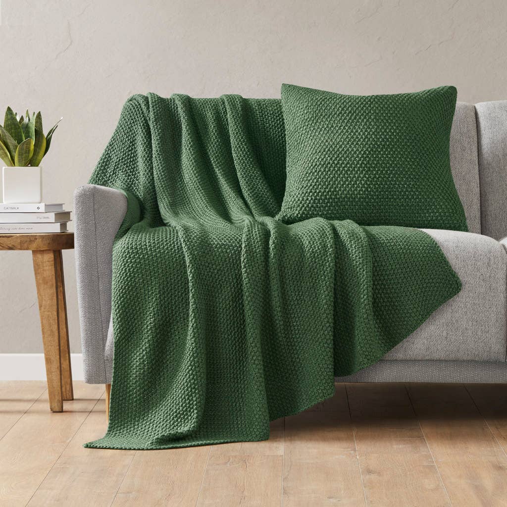 Olliix - Wholesale Throw Blanket - Classic Acrylic Knit Throw 50x60, Green4