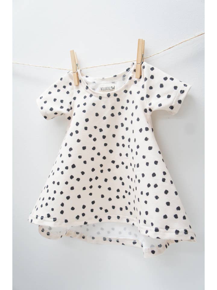 Willbirdbaby - Wholesale Dress - Kids - Dress- Baby/toddler/kids  Chickadee Swing Dress - dots