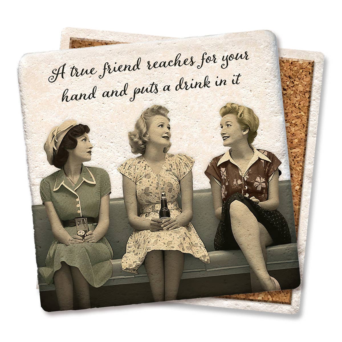 Tipsy Coasters & Gifts - Wholesale Coasters - Coaster A True Friend Reaches For Your Hand2