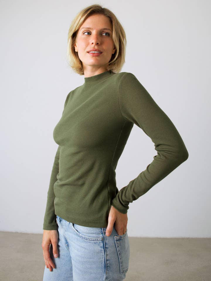 Honest Basics - Wholesale Knit Top - Women's - Long Mock22