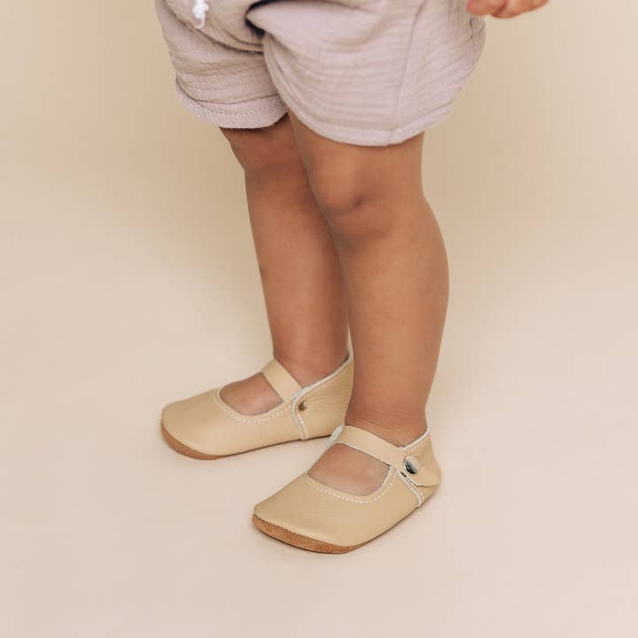 Mon Petit Shoes - Wholesale Flats/Loafers - Kids - the mary jane: oat1