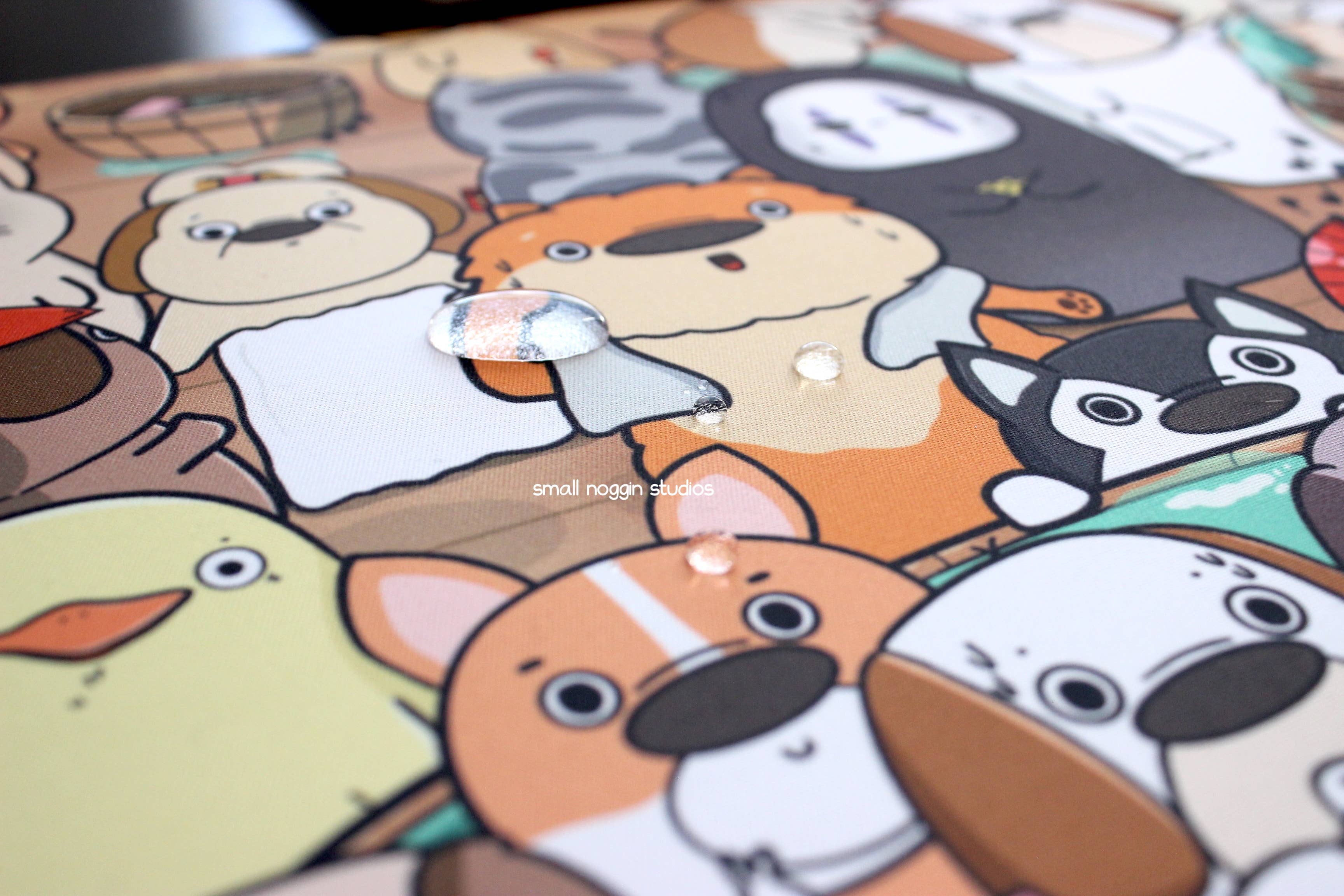 Small Noggin Studios - Wholesale Desk Pad - Studio Ghibli Theme XL Desk Mat; Cat and Dog; Office Decor3
