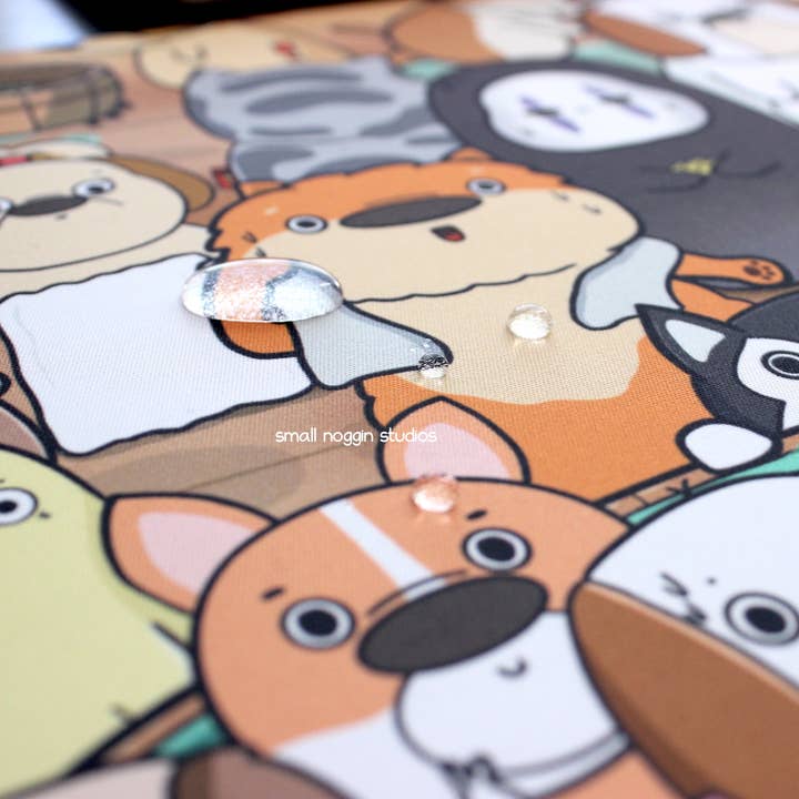 Small Noggin Studios - Wholesale Desk Pad - Studio Ghibli Theme XL Desk Mat; Cat and Dog; Office Decor3