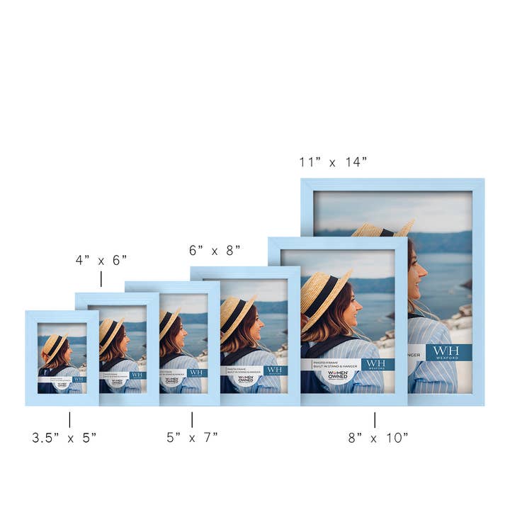 Wexford Home - Wholesale Picture Frame - Photo Frame, Real Wood with Texture, Powder Blue2
