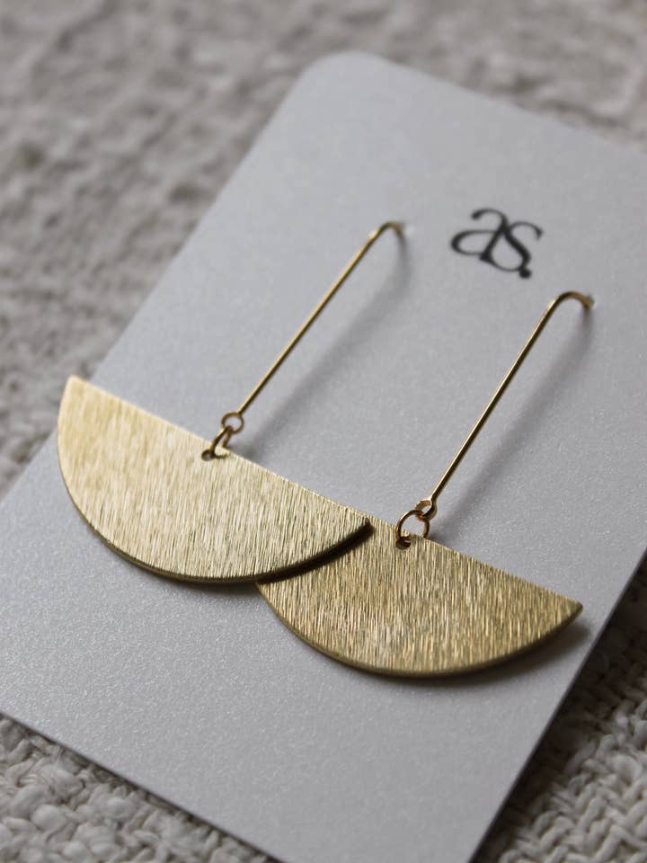Brass Earrings | Minimalist Earrings | The Meredith for wholesale by Aylsbury Street