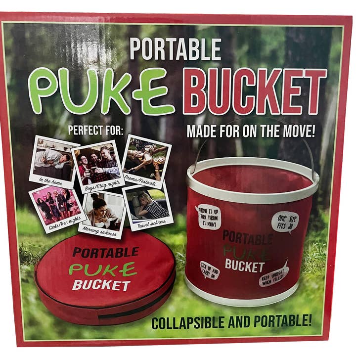 The Diabolical Gift People - Novelty Gifts, Mother's Day - Wholesale Gag Gift/Novelty Gift - Portable Puke Bucket - Novelty Gifts, Festival Accessories, Father's Day