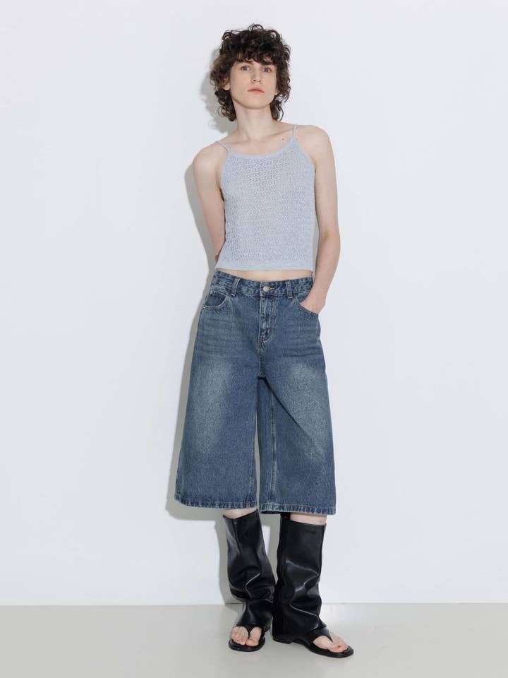 Calções de Ganga Largos pelo Joelho por atacado de CUBIC