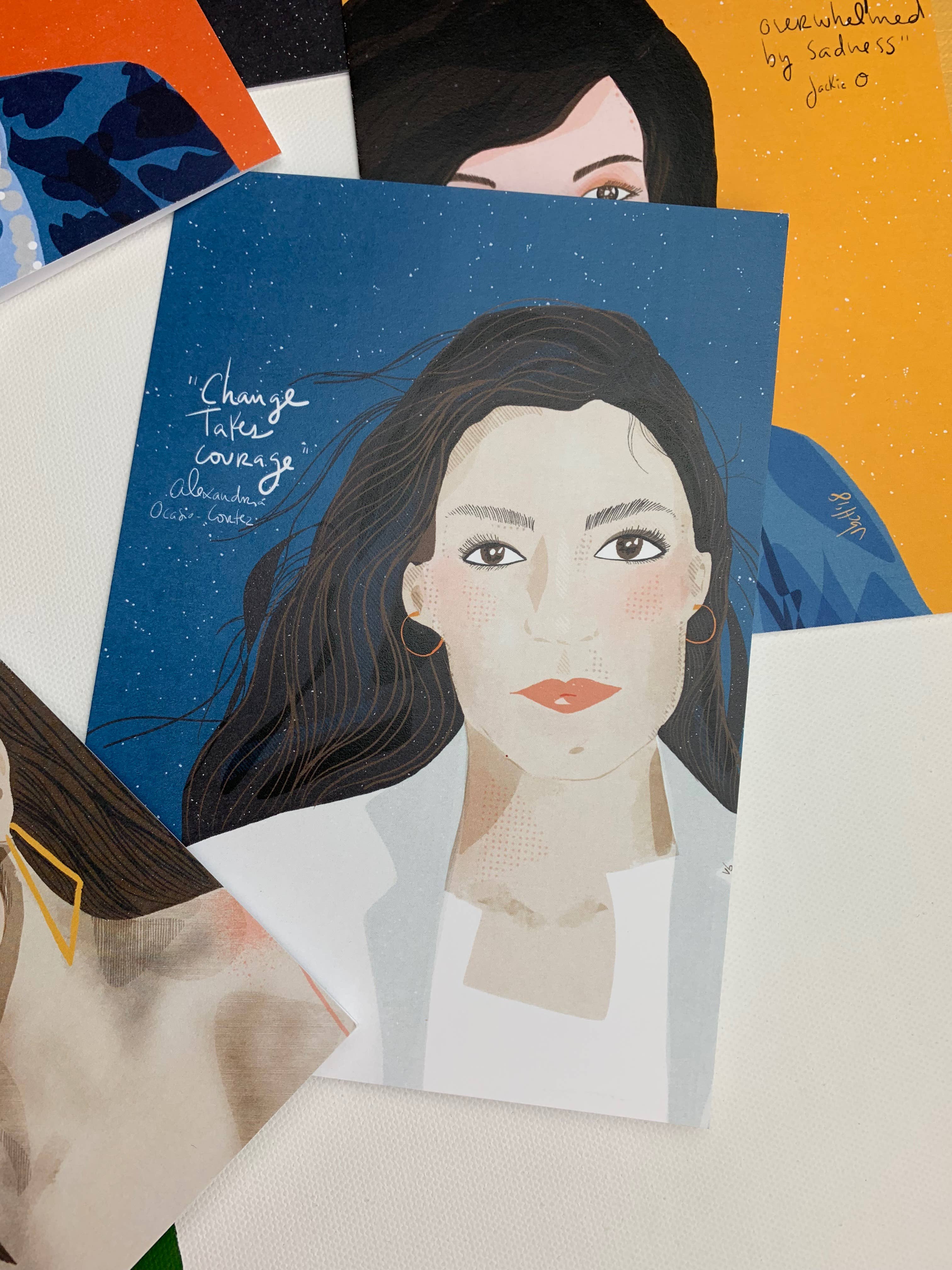 Violet Red Studio - Wholesale Everyday Greeting Card - Alexandria Ocasio Cortez  1