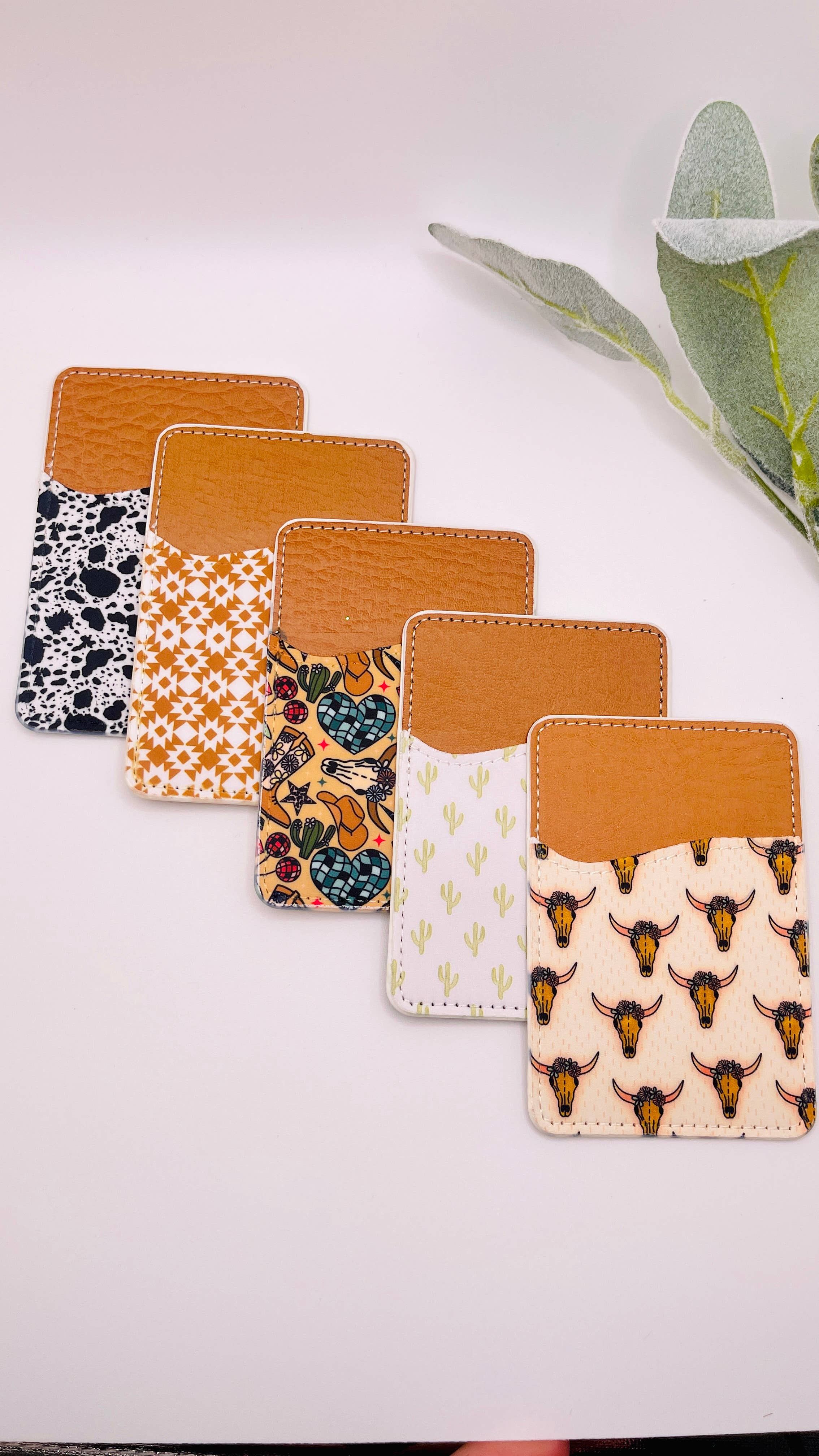 MarissaDDesigns - Wholesale Phone Wallet - Women's - Western Pattern Phone Wallet Card Holder , Cowhide Pattern4