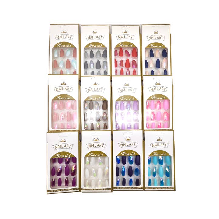 Lucylou Collection - Wholesale Press-On/Fake Nails - Assorted Colors Almond Shape Press-On Nails