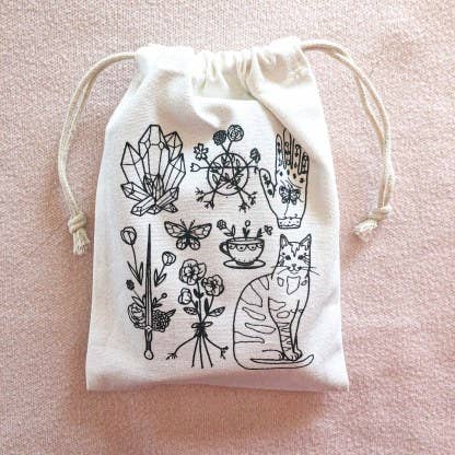 Pochette de tarot en coton - Tarot Magic pour la vente par Considerate Cat Design