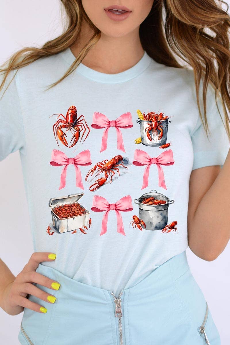 COLORBEAR – Großhandel T-Shirt (Grafikdruck) – Damen – Grafik-T-Shirt mit Flusskrebs-Coquette5