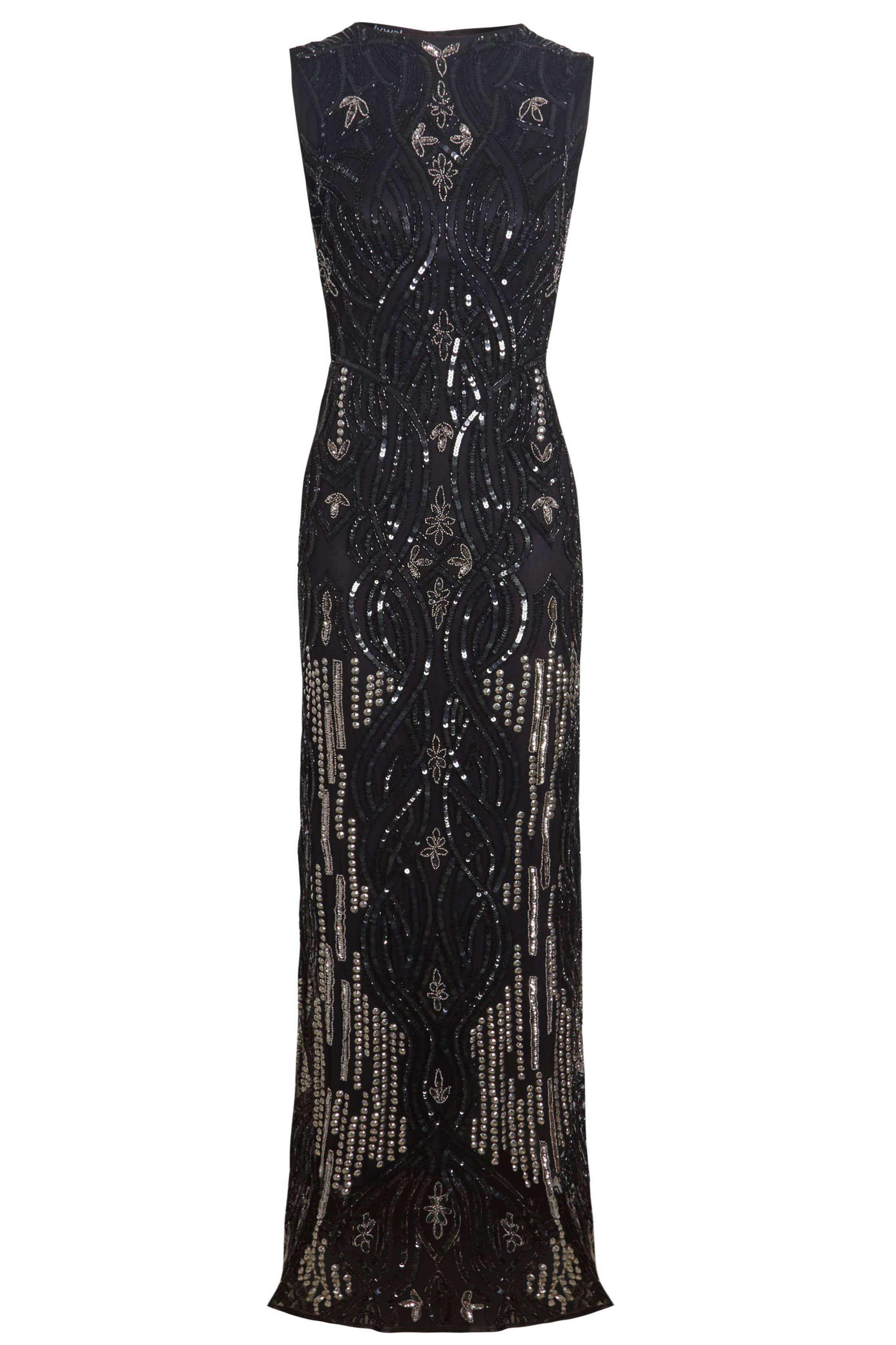 Jywal London® - Wholesale Jurk - Dames - Versierde zwarte maxi-jurk met Clara2