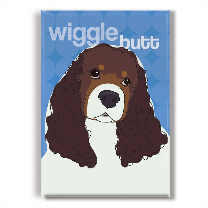 Cocker Spaniel Dog Magnet - Wiggle Butt (6 Dog Colors) for wholesale by Pop Doggie