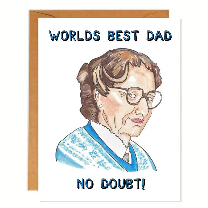 Mrs. Doubtfire Karte für den Großhandel von Kitsch Culture